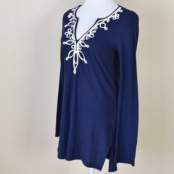 Lilly Pulitzer Westley True Navy Tunic Top - S - Picture 4 of 9
